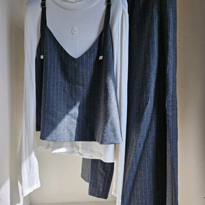 울 100 뷔스티에 조끼 10부 팬츠(새상품)