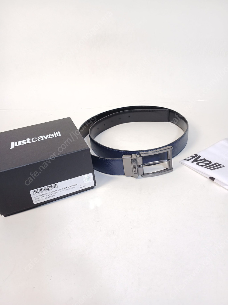 저스트까발리 크롬 메탈 버클 남성 양면 사용 가죽 벨트 정품 저스트까발리 이미지