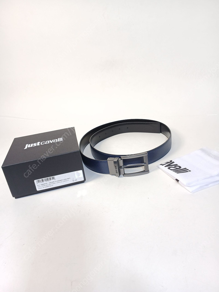 저스트까발리 크롬 메탈 버클 남성 양면 사용 가죽 벨트 정품 저스트까발리 이미지