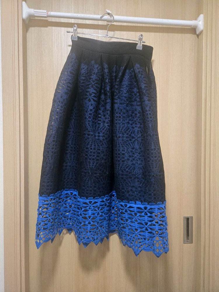 maje 마쥬블랙&블루 레이스 스커트 이미지