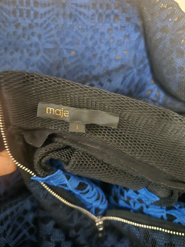 maje 마쥬블랙&블루 레이스 스커트 이미지