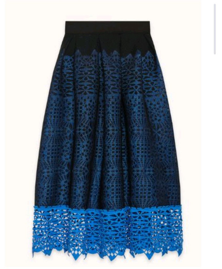 maje 마쥬블랙&블루 레이스 스커트 이미지