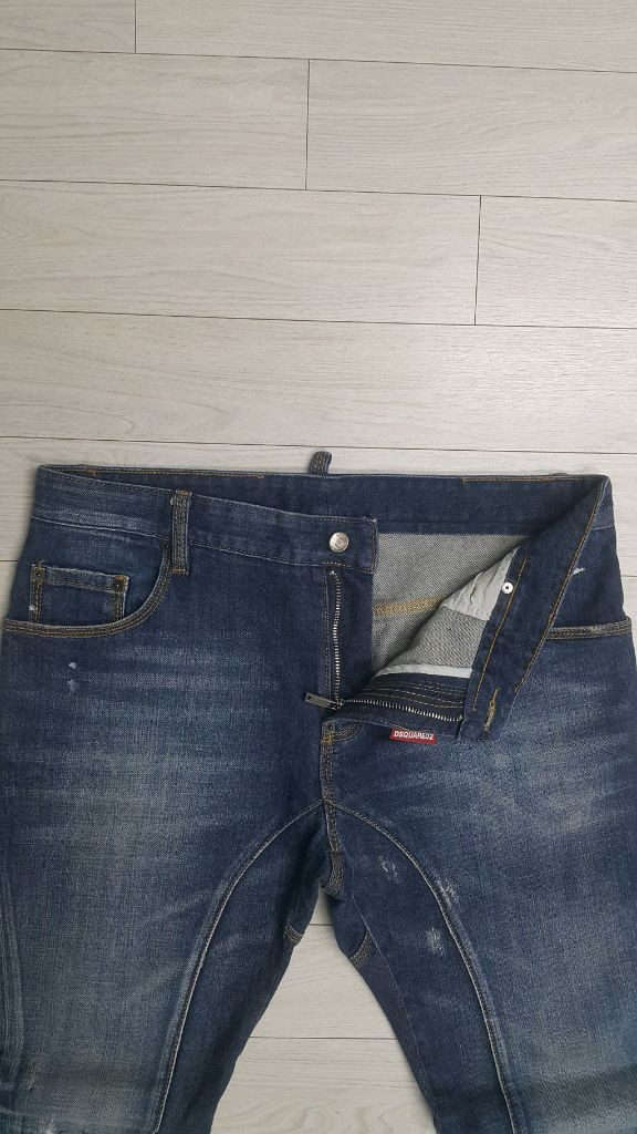 디스퀘어드2(사방스판) 레드패치 바이커진 34인치(No.60)이태리판!--3