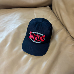 슈프림 6패널 볼캡 모자 웜업 워시드 블랙