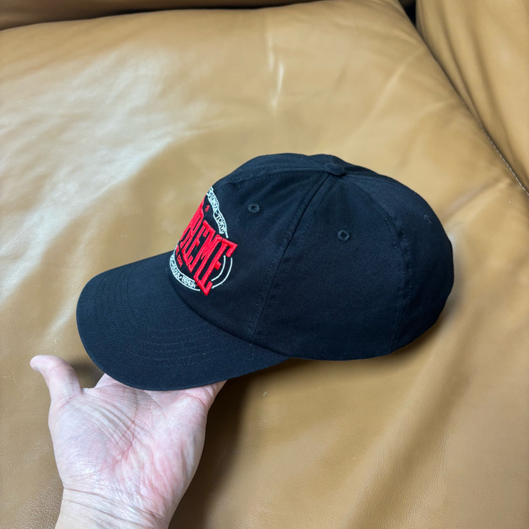 슈프림 6패널 볼캡 모자 웜업 워시드 블랙--4