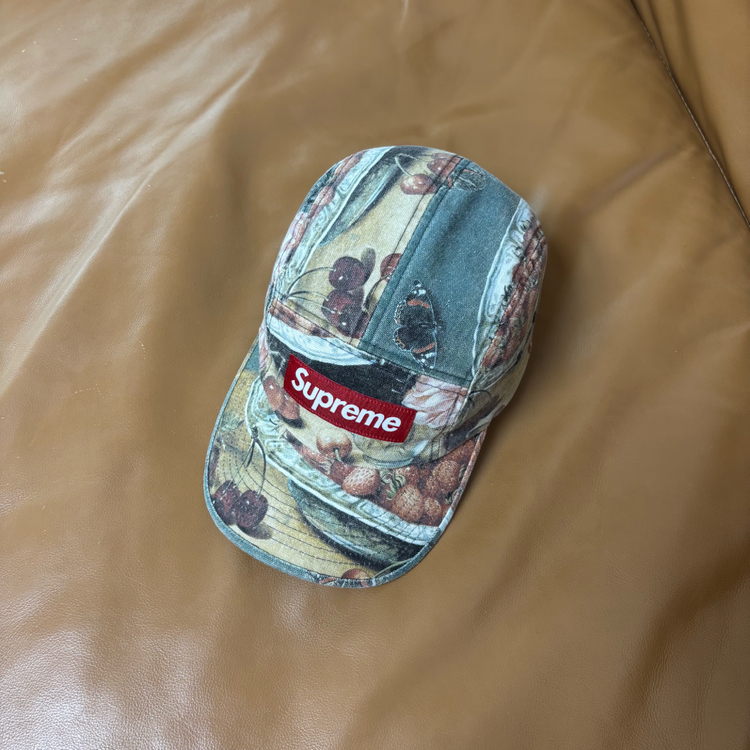 슈프림 캠프캡 모자 박스로고 스트로베리--4