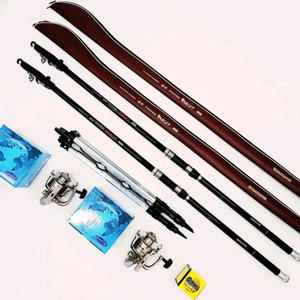카본원투낚시대450 2대+6000번릴2대+릴줄+삼각받침대