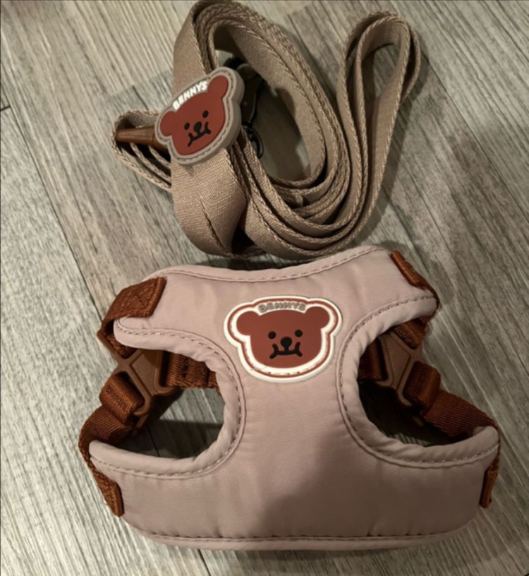 강아지 하네스+리드줄 스몰 새상품 이미지