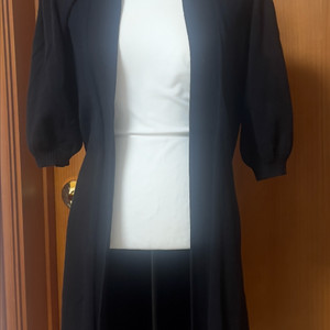 INC 블랙 캐시미어 블렌드 롱 가디건 M