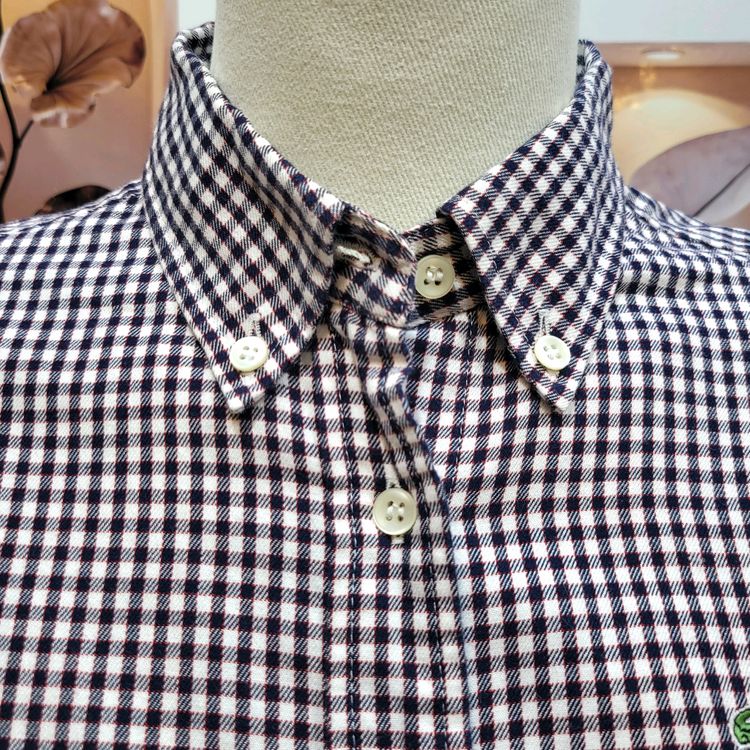 라코스테 일본판 체크 셔츠--1