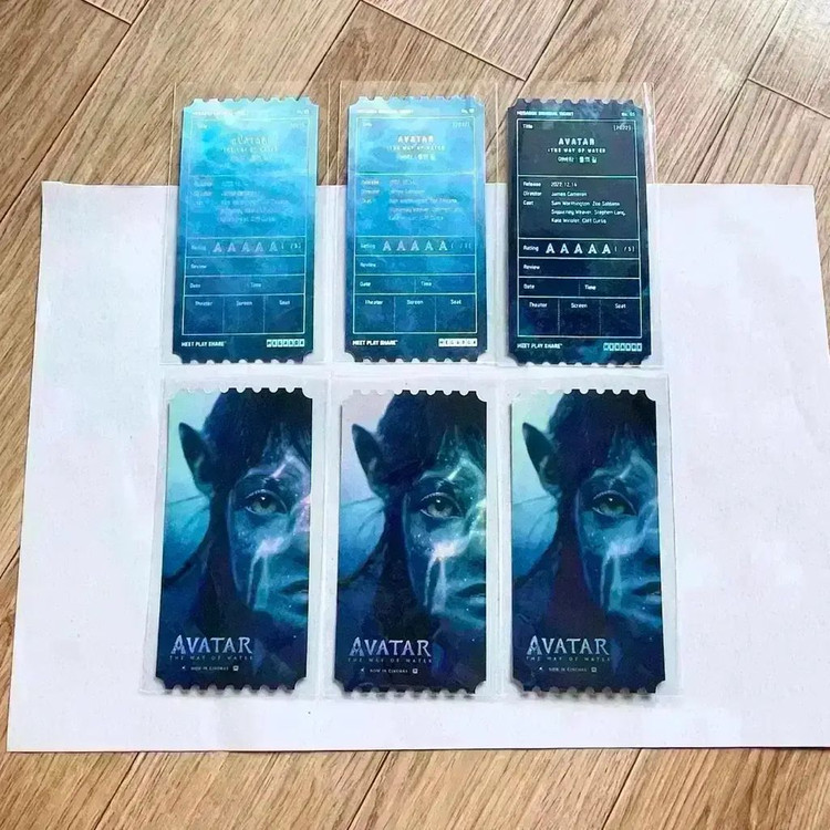 아바타2 오리지널티켓 오티 수퍼플렉스아트카드 필름마크 포스터4DX스크린엑스 이미지