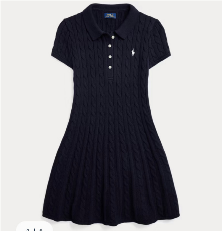 폴로 polo 케이블 니트 폴로 스웨터 드레스--1