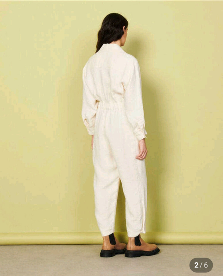 산드로 에크루 점프수트 36사이즈--2