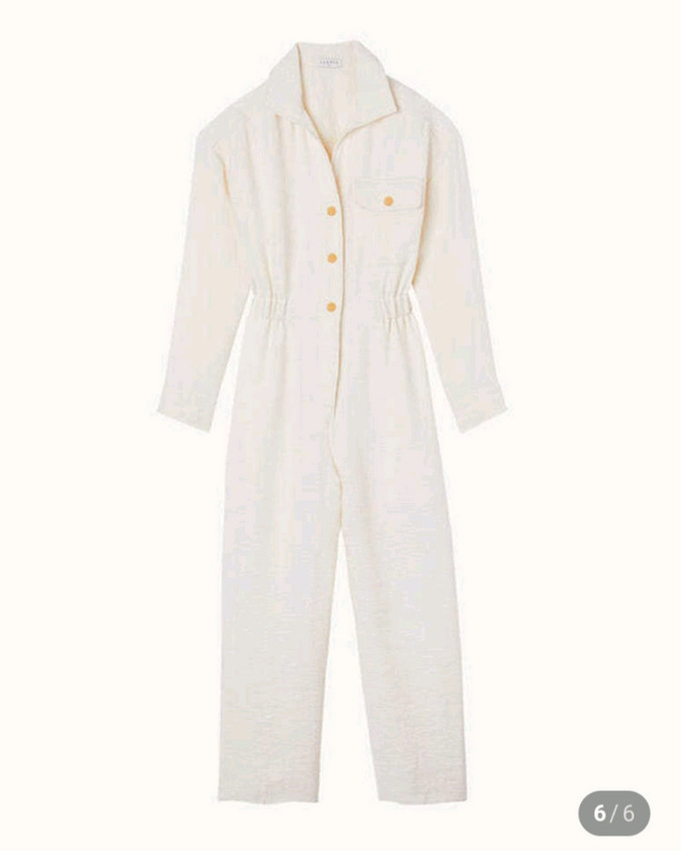 산드로 에크루 점프수트 36사이즈--5