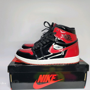 나이키 에어 조던 1 하이 OG 페이턴트 브레드입니다 275mm
