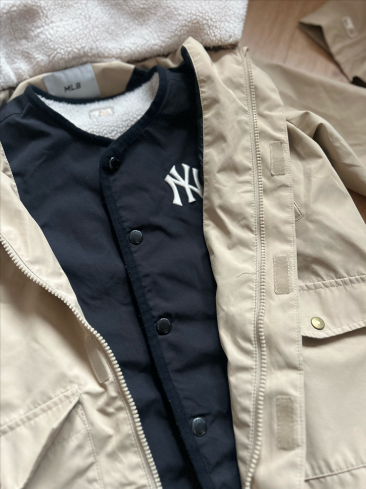 5벌 MLB 키즈 뉴욕 양키스 야구점퍼+뽀글이조끼 130--5