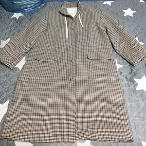 스튜디오톰보이 하운드 투스 체크 울 롱코트 (F)