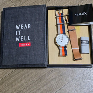 타이맥스 손목시계 나토밴드 가죽밴드 세트