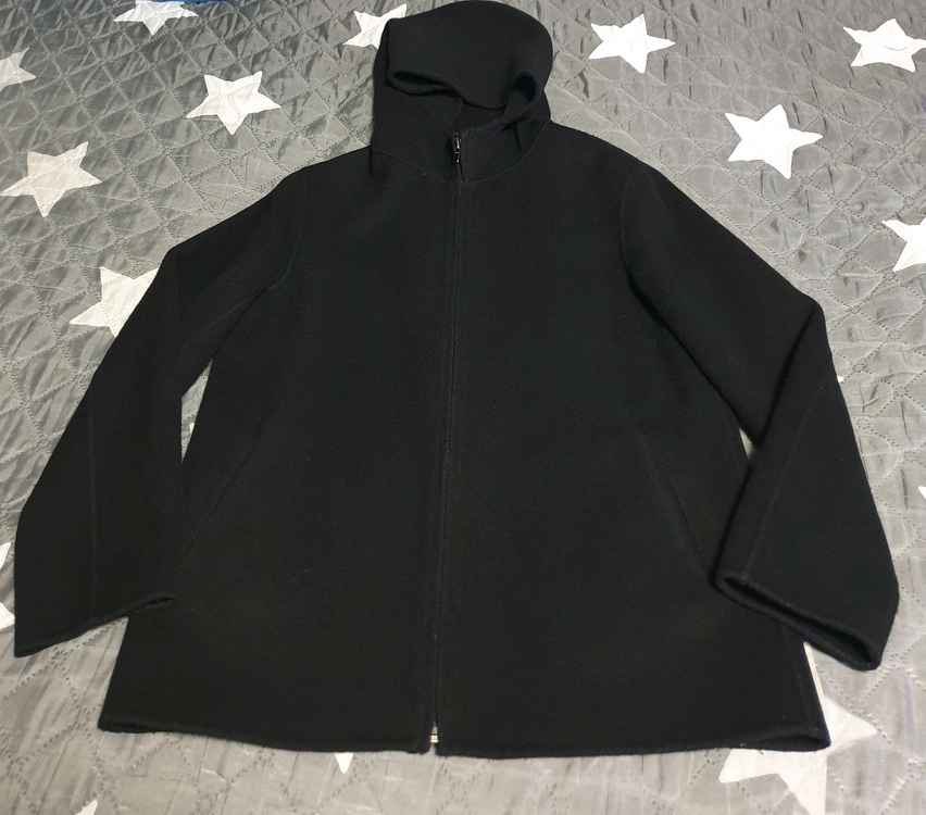 (희귀매물) 한섬 시스템 울 후드집업 블랙 (M)--0