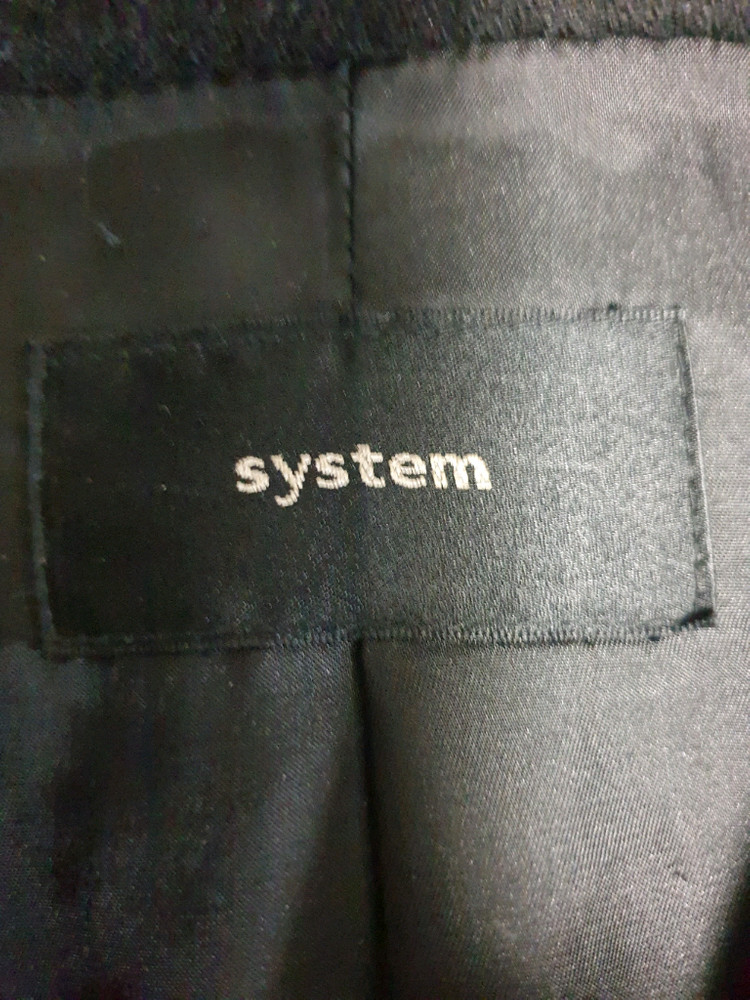 (희귀매물) 한섬 시스템 울 후드집업 블랙 (M)--2