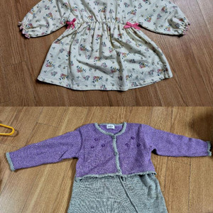 Emeree 여아 등원복 상하복 투피스 원피스 2벌 세트 (사이즈 100)