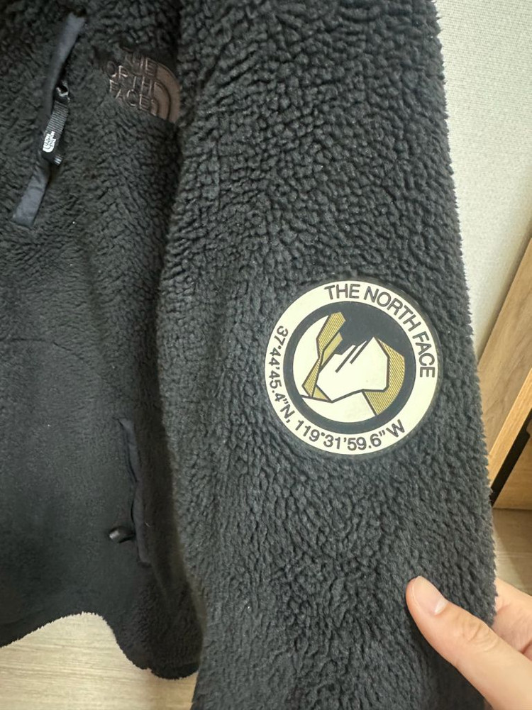 노스페이스 집업 후리스 기모 플리스 자켓 블랙--2