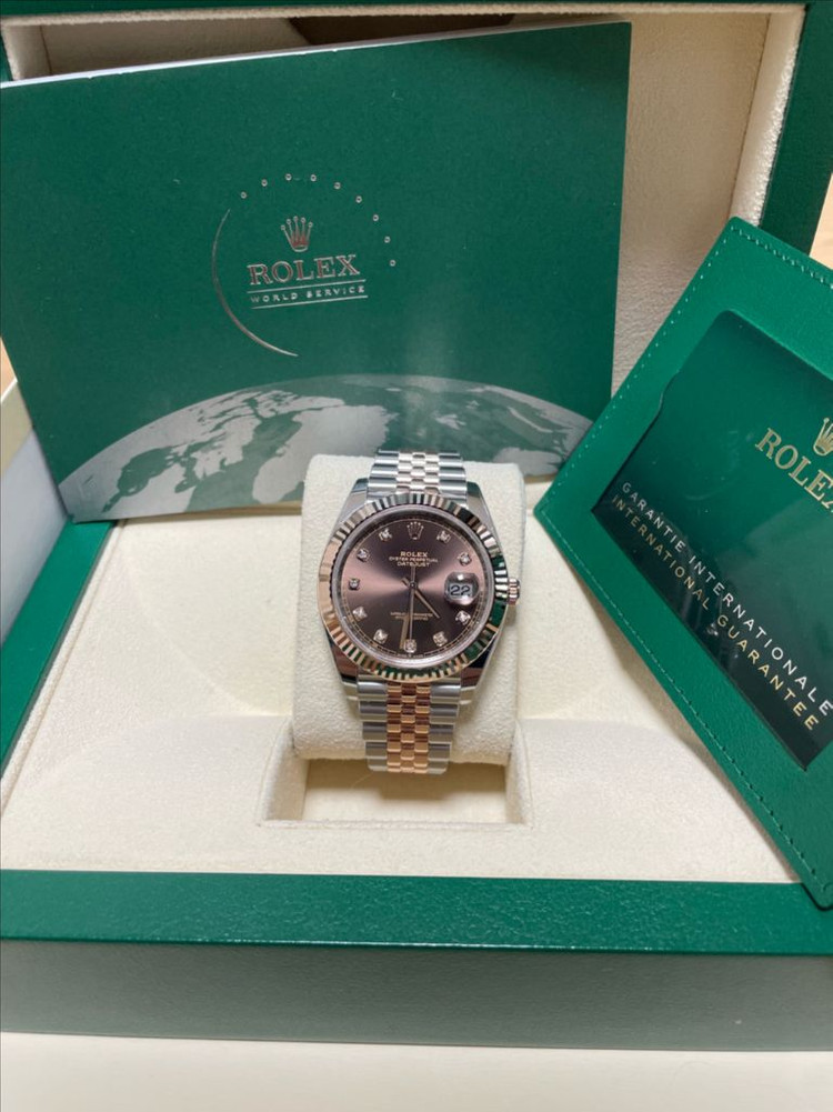 미착용 새상품 롤렉스 126331 신형 데이저스트 41 초코판 텐포로즈골드 판매합니다~~--5