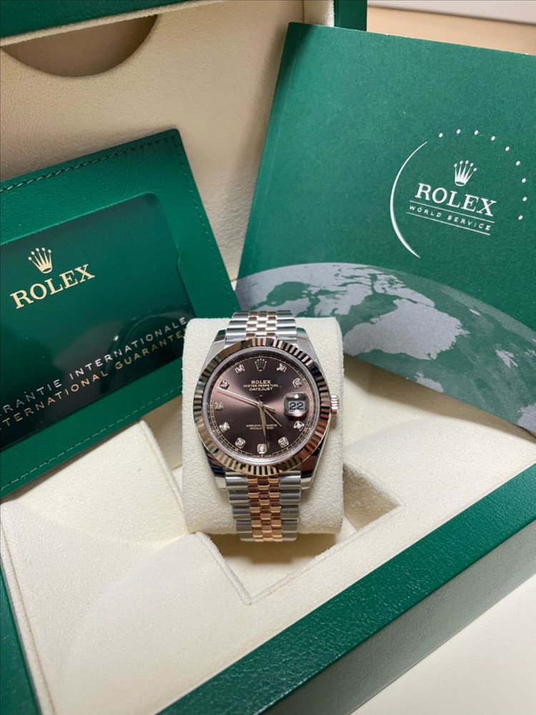 미착용 새상품 롤렉스 126331 신형 데이저스트 41 초코판 텐포로즈골드 판매합니다~~--6
