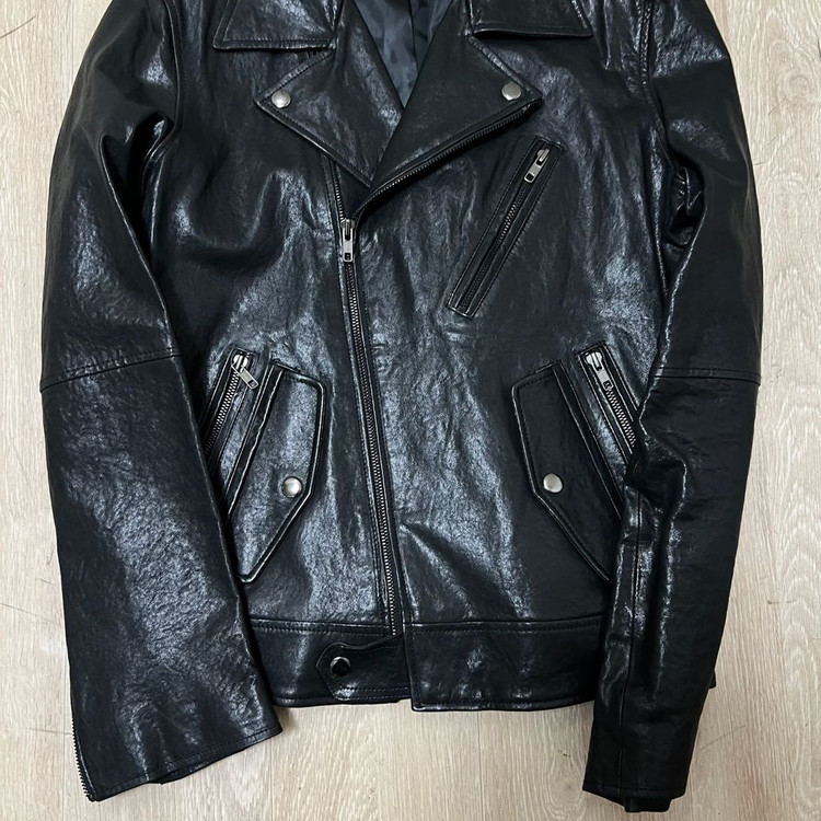 LONE 론 레더 남성 천연 양가죽 더블 라이더 가죽자켓 L/100--2