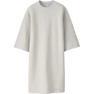 유니클로 U 르메르 면 맨투맨 원피스 (그레이 S)