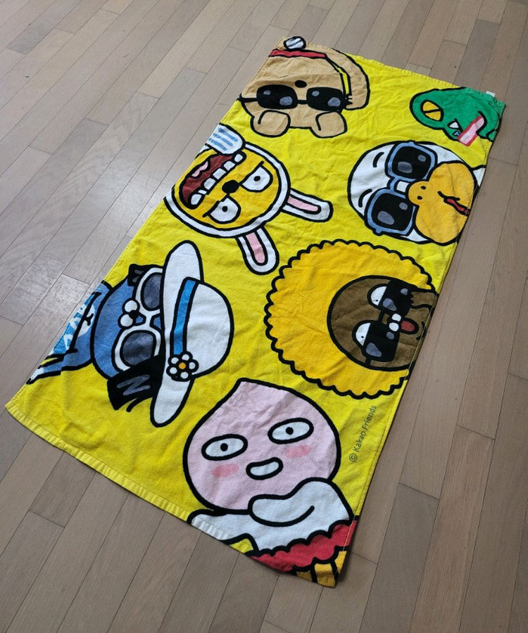 +카카오프렌즈 대형타월. 찜질방, 온천수건(정품)+--1