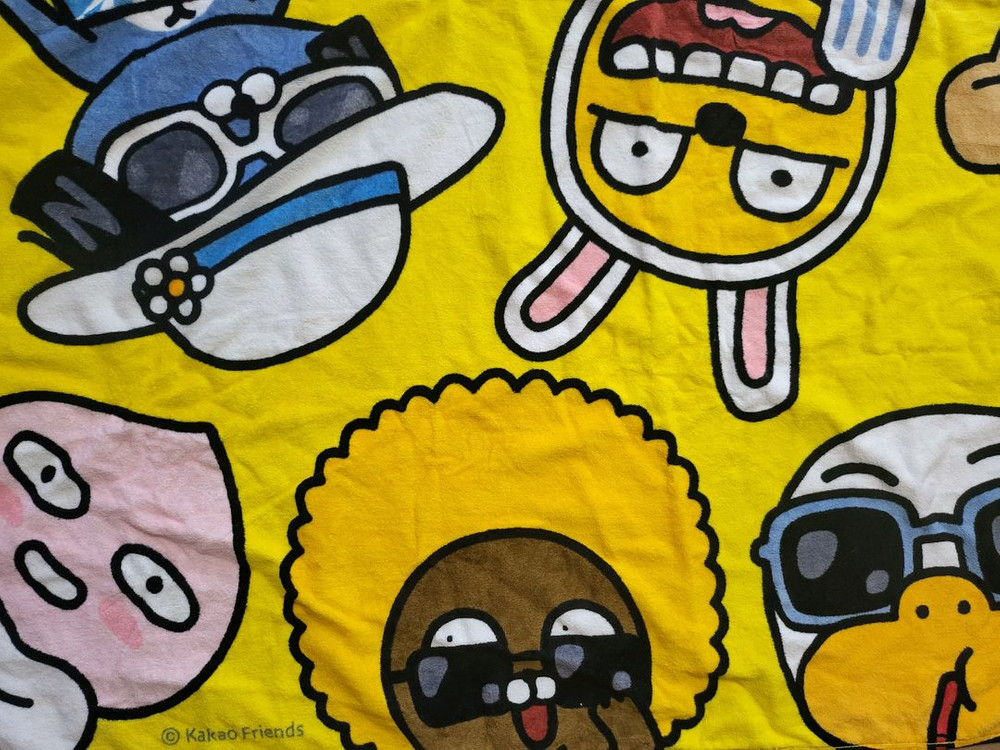 +카카오프렌즈 대형타월. 찜질방, 온천수건(정품)+--8