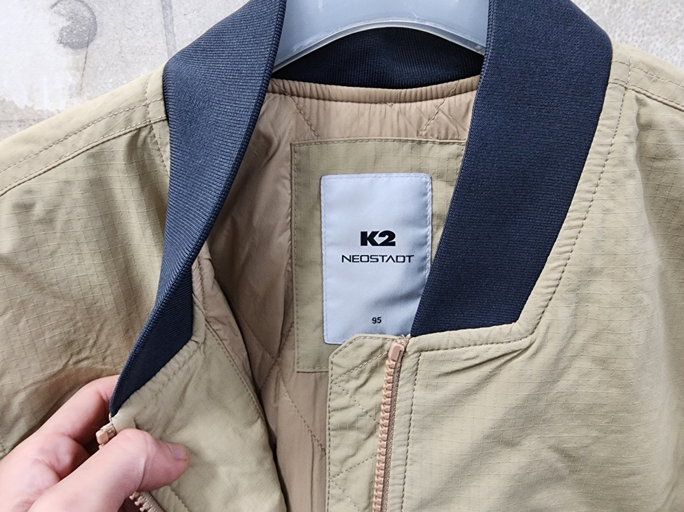 (95)K2 정품 남성 누빔 패딩 항공 점퍼/95size/상태우수--4