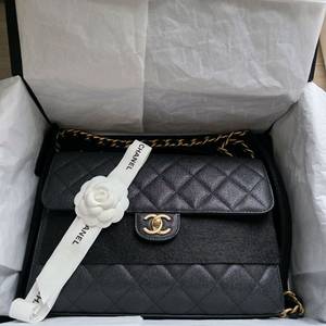 샤넬 클래식 플랩백 캐비어 풀박스 세트 as3529