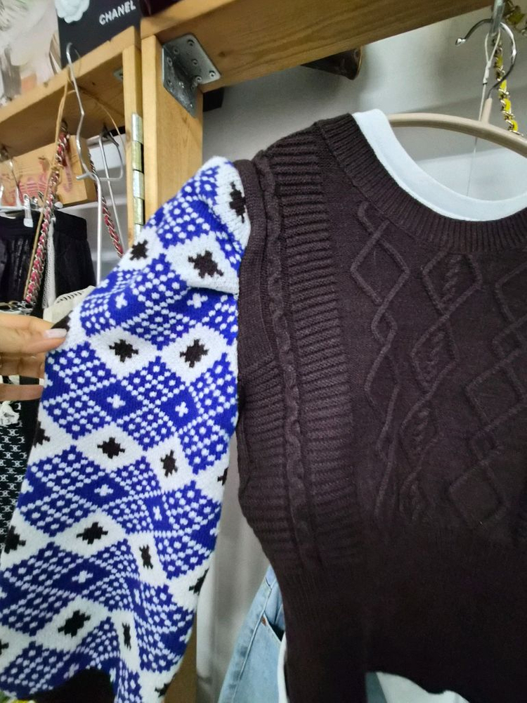 띠어리 케이블 벌룬퍼프니트--2