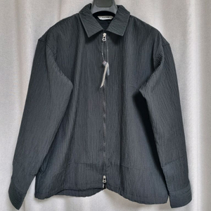 에잇세컨즈 플리츠 집업 셔켓 블랙 L사이즈