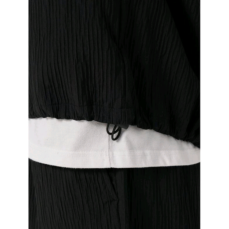 에잇세컨즈 플리츠 집업 셔켓 블랙 L사이즈--7