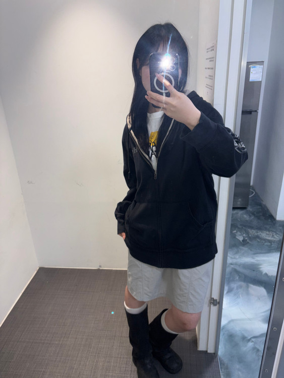 Harley-Davidson HD 로고 집업 후디 (차콜)--1