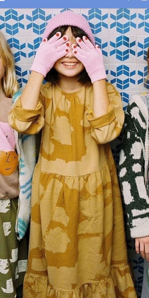 리틀그라운드보보쇼즈 페인팅우븐미디드레스 145--2