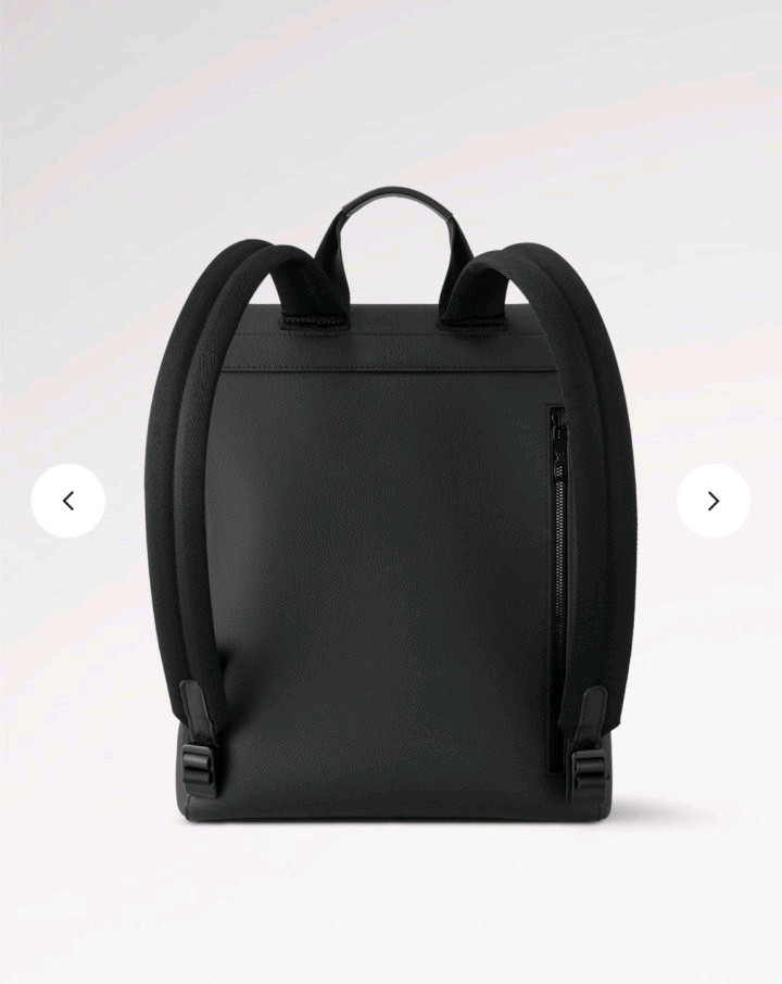 루이비통 남성용 가죽 백팩 블랙--3