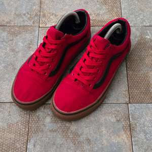 (225)반스 올드스쿨 레이싱 레드 스니커즈 운동화