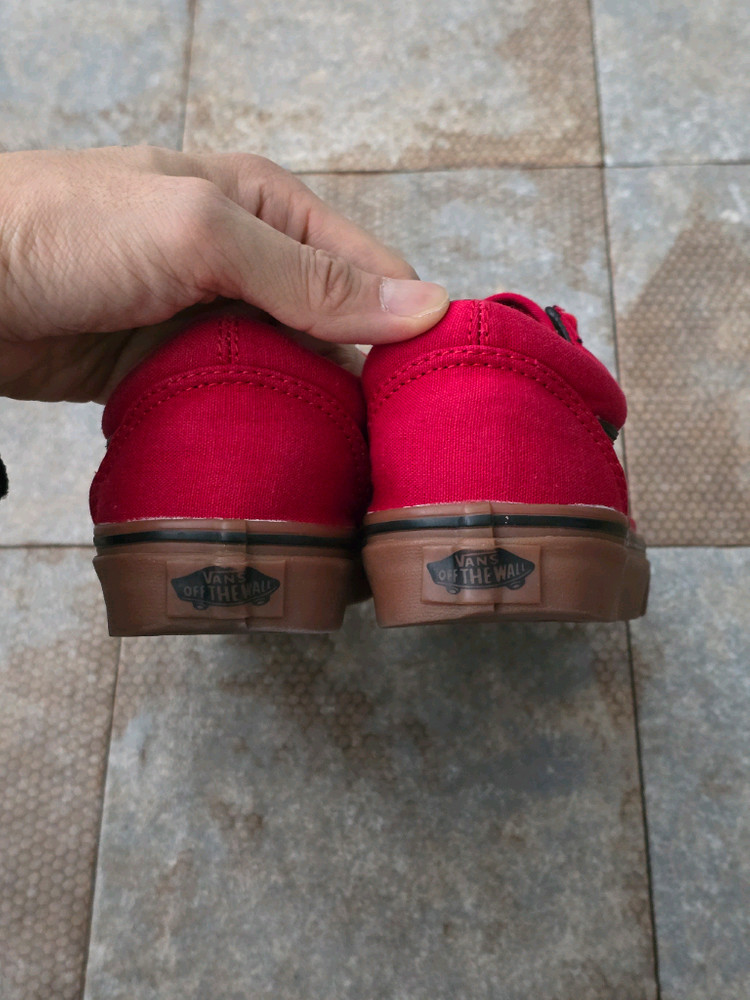(225)반스 올드스쿨 레이싱 레드 스니커즈 운동화--6