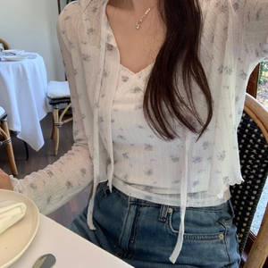 [마지막 가격내림/새상품/무배]플로럴 나시 가디건 세트