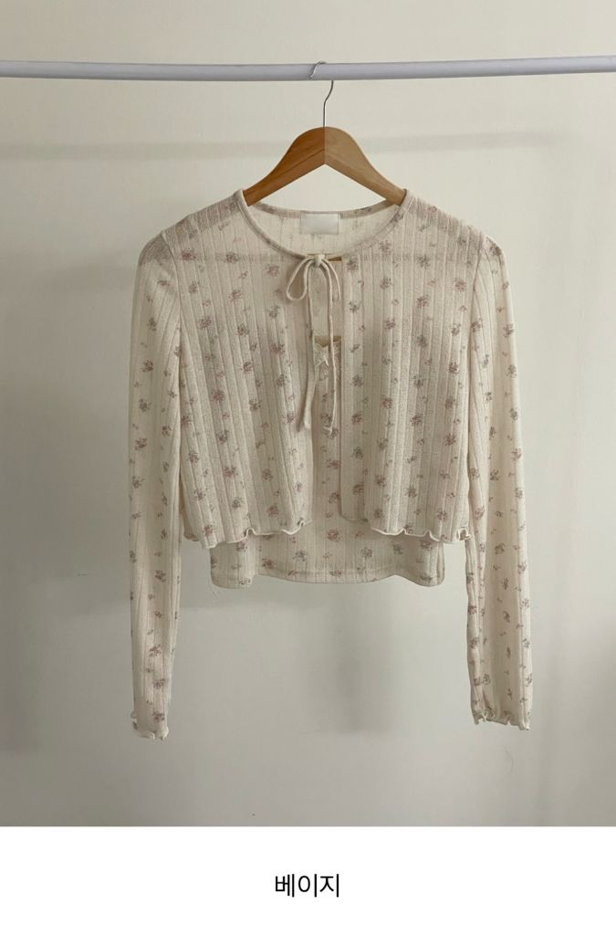 [마지막 가격내림/새상품/무배]플로럴 나시 가디건 세트--2