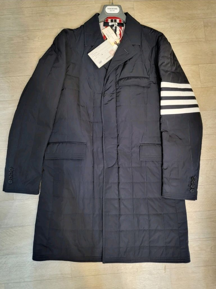 톰브라운 남성 코트 폴리트윌 다운필드 4바 체스터필드 코트 네이비 2사이즈 이미지