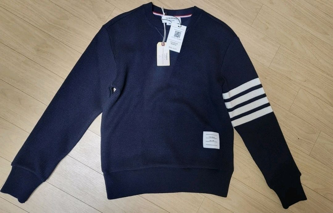 톰브라운 니트 여성 캐시미어 울 사선 풀오버 스웨터 네이비 38, 42사이즈--1