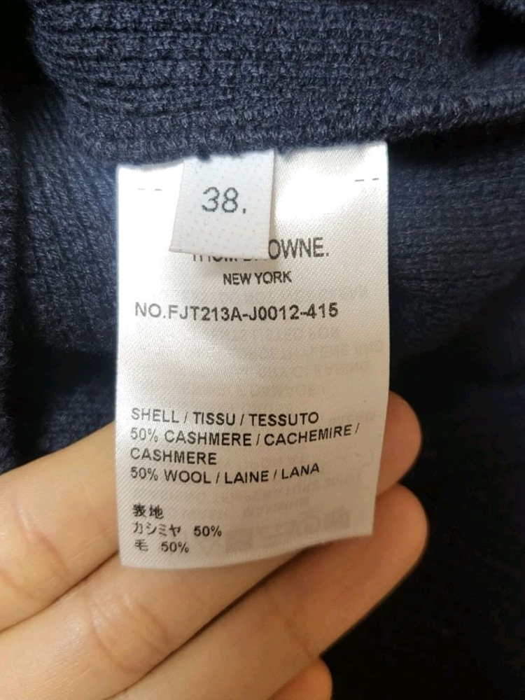 톰브라운 니트 여성 캐시미어 울 사선 풀오버 스웨터 네이비 38, 42사이즈--4