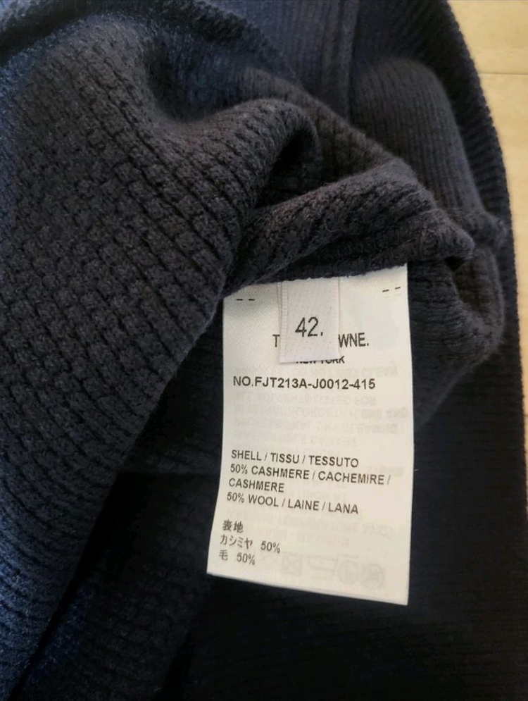 톰브라운 니트 여성 캐시미어 울 사선 풀오버 스웨터 네이비 38, 42사이즈--6