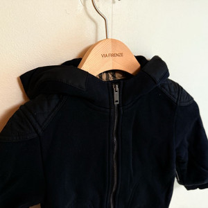 버버리 베이비키즈 블랙 체크 후드 집업 츄리닝 세트 2y