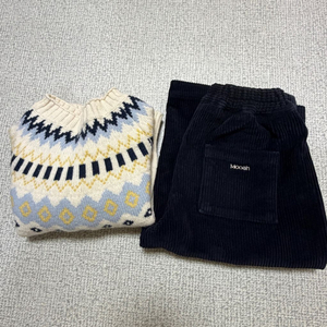 얼리틀 니트 3+ 더무아 코듀로이 바지 m 네이비 일괄